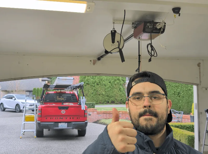 Licensed Northbridge technician servicing garage door in Tukwila, WA